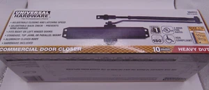 UNIVERSAL HARDWARE UH4033 MATTE BLACK HEAVY-DUTY COMMERCIAL DOOR CLOSER New - Picture 1 of 3