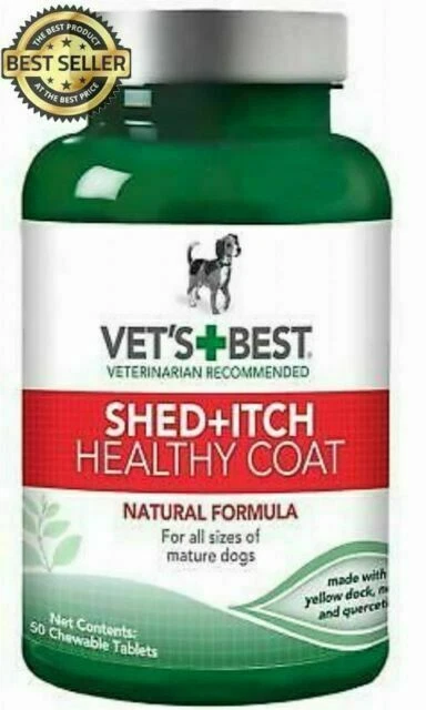 Vet's Best Healthy Coat Shed & Itch Relief Supplements for Dogs