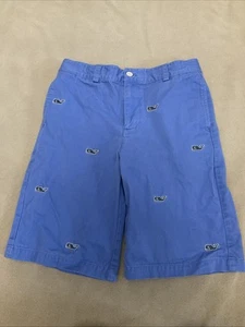 Vineyard Vines Whale Shorts Blue Embroidered 14 Boys - Picture 1 of 4