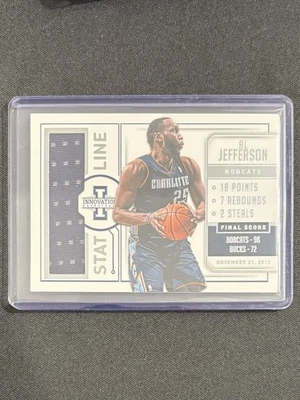 2014 Panini Innovation NBA Al Jefferson #6 Stat Line Game-Worn Relic 266/299! — 第 1/2 张图片