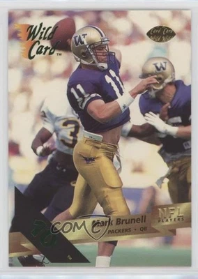 1993 Wild Card 10 Stripe Mark Brunell #135 Rookie RC - Image 1 of 2