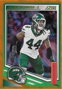 2025 SCORE JAMIEN SHERWIOD #144 LAVA PARALLEL /799 NEW YORK JETS - Picture 1 of 2