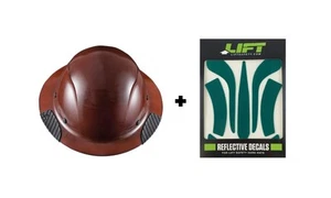 Helmet - Natural DAX Hard Hat HDF-15NG with Green DAX Reflective Decals HDRD-... - Picture 1 of 7