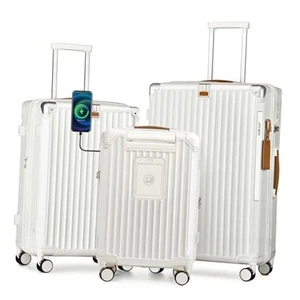  3-teiliges Set Hartschalen erweiterbares Gepäck 3-teiliges Set (20/24/28 Zoll NEU) weiß - Bild 1 von 7