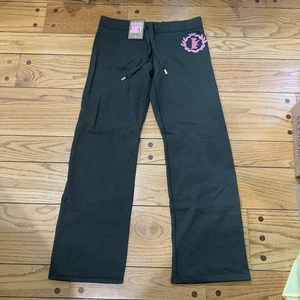 Juicy Couture Pam Gela gerades Bein rosa Scottie Jogginghose grün Damen Large - Bild 1 von 7