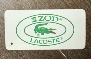 Vtg 1980s Izod Lacoste Shirt Tag Store Name Brand Advertising Alligator JGL-T5 - Picture 1 of 2