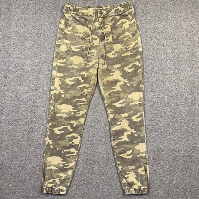 Pantalones de chándal American Eagle para mujer 10 camuflados verdes elásticos con cordón utilitarios Foto 1 de 4