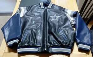 Dallas Cowboys Letterman Men Size Xl GIII Apparel Bomber Faux Leather Jacket - Picture 1 of 20