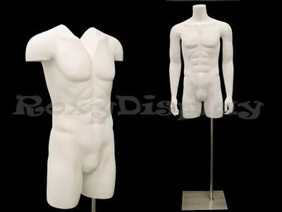 ROXY DISPLAY Male Fiberglass Torso With Removable neck and Arms #MD-TMW-IV