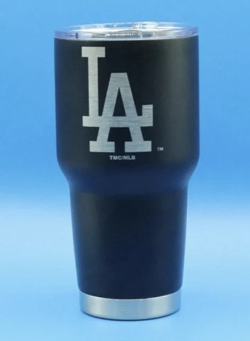 NEW - LA Dodgers 30 oz. Tumbler - Black/Steel - Never Used Cover