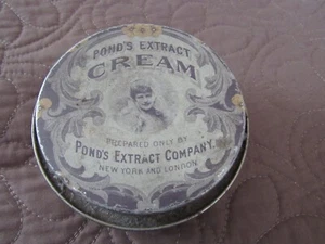 Vintage Pond’s Extract Cream - Pond's Extract Company 4-1/2" Tin - Rare - Picture 1 of 10