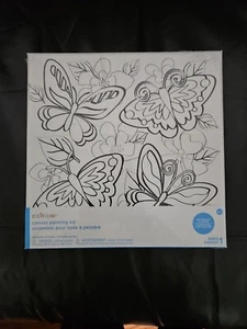Kreatologie Leinwand Malset für 6+ Kinder ""Schmetterlinge"" 10"" x 10"" NEU - Bild 1 von 2