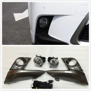 Front Bumper Bezel Halogen Fog Lights+Harness For LEXUS CT200H F Sport 2014-2017 - Picture 1 of 5