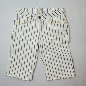 Southpole Shorts Embroidered Logo White Cotton Striped Streetwear Women's 7 - Picture 1 of 15