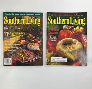 Southern Living Magazine THANKSGIVING 2001 & CHRISTMAS 1991 Holiday Issues LOT 2 - Picture 1 of 12