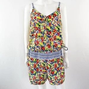 CABI Multicolor FIESTA Romper Size M in Devon Floral Print Casual Beachy NEW - Picture 1 of 15