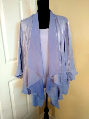 Ruby Rd. Chaqueta y Top de Carrera Elegante 2 Piezas Talla 24W Lila Brillante (DSLRT07K) Foto 1 de 4