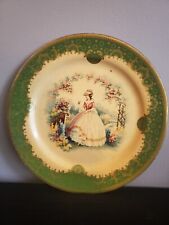 Vintage Baret Ware "Arbour" Made In England Victorian Lady Metal Tin Plate 10"