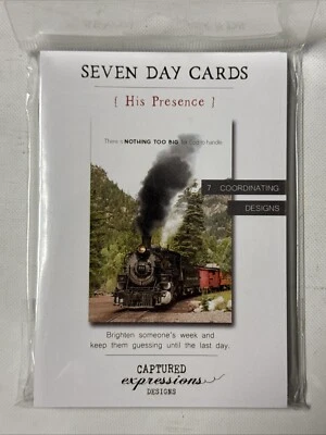 Diseños de expresiones capturadas, tarjetas de siete días, tarjetas de felicitación, su presencia Foto 1 de 2