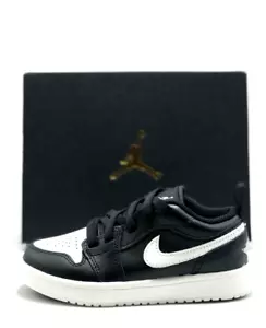 *NEW* TODDLERS BABY NIKE AIR JORDAN 1 LOW ALT (TD) BLACK/WHITE (DR9747 043) 👍 - Picture 1 of 8