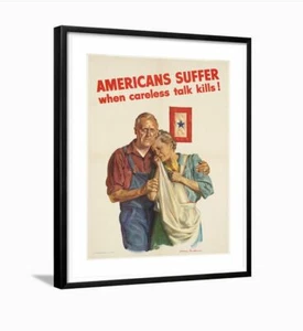 Americans suffer propaganda Poster Art Print Framed Western Union Framed - Bild 1 von 3