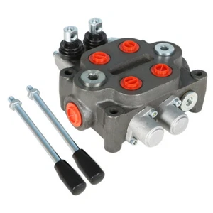 25GPM Hydraulic Control Valve 2 Spool BSPP Tractor Loader W/Joystick - Picture 1 of 11