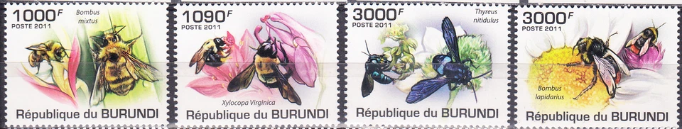 W BURUNDI 0882-885 INSECTS PERFORATED SET - Image 1 of 1