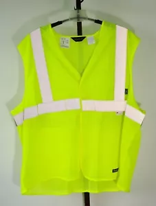 Mens Walls Yellow High Visibility Reflective Mesh Class 2 Vest Size 2XL NWOT - Picture 1 of 3