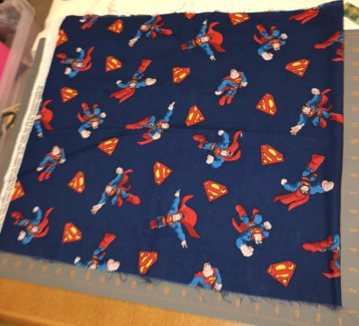 Imaginext DC Super Hero Friends World Superman Fabric 1/2 Yard David Textiles - Image 1 of 4