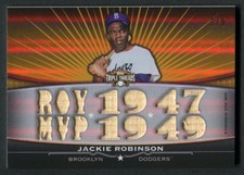 2011 Topps Triple Threads JACKIE ROBINSON - GAME-USED BAT Flashback Relics #2/9
