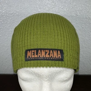 Melanzana Microgrid Beanie Hat Adult Small Green Winter Cap Leadville, Colorado - Picture 1 of 5