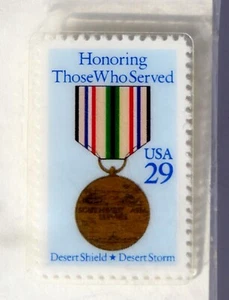 Desert Storm Shield Honoring Those Who Served USPS USA Stamp Pin Tie Tack Lapel - Picture 1 of 2