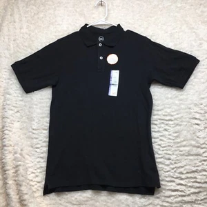 Polo Tough Pique Black Boys XL (14-16) School Uniform Shrink Resisant NWT - Picture 1 of 15