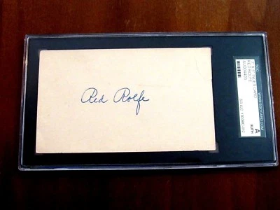 RED ROLFE 5 X WSC YANKEES 3RD BASEMAN & MGR SIGNED AUTO VINTAGE INDEX SGC BEAUTY - Image 1 of 3