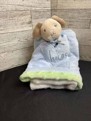 Messages From The Heart Lovey Puppy Dog Security Baby Blanket Satin Rattle - Image 1 of 4