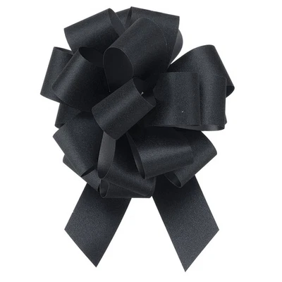 10pcs 8" Glitter Mini Star Gift Bows Small Sparkly Christmas Bows Black - Image 1 of 4