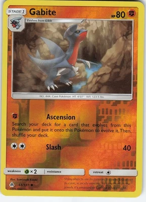 Gabite 61/131 Reverse Holo Uncommon SM - Forbidden Light NM Pokémon - Image 1 of 2