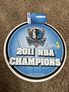 Dallas Mavericks 2011 NBA Champions ROUND felt PENNANT with tag - Picture 1 of 8