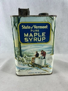 State of Vermont reiner Ahornsirup Vintage Dose, 1/2 Gallone - Bild 1 von 6