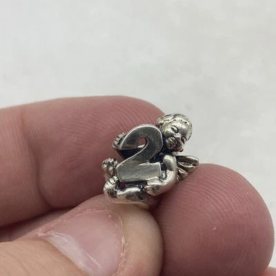 Auténtico Dije Trollbeads Querubín #2 Plata de Ley 925 #11311-02 3,4 g Foto 1 de 4