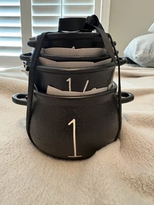 Rae Dunn Black Halloween Cauldron Shape measuring cups - Picture 1 of 3