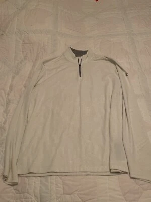 Pullover de manga larga Under Armour ColdGear para hombre 1/4 cremallera polar XL blanco Foto 1 de 3