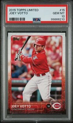 2015 TOPPS LTD #15 JOEY VOTTO PSA 10 - Image 1 of 2