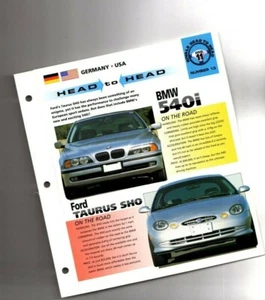 1997 Ford TAURUS SHO vs BMW 540i Road Test Brochure - Picture 1 of 3