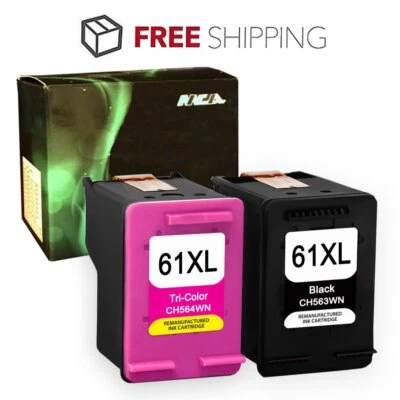 2PK High Yield 61XL Ink Cartridge For HP Envy 4500 4501 4502 4503 4504 4505 5530 - Image 1 of 4