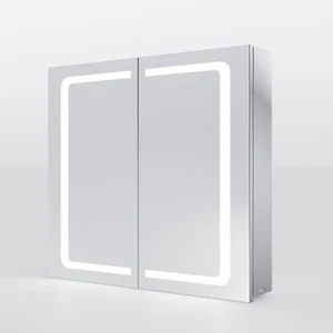 Spiegelschrank Bad LED Beleuchtung Badspiegel Steckdose Badschrank 2türig 70 - Bild 1 von 5