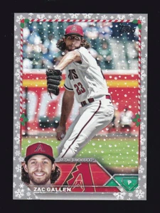 2023 Topps Holiday #H22 ZAC GALLEN AZ Diamondbacks SILVER METALLIC VARIATION - Picture 1 of 2