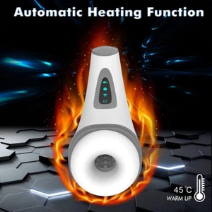 3 Suction Massage Vibration Men Toys 7 Vibration Modes Waterproof Automatic Heat - Picture 1 of 17