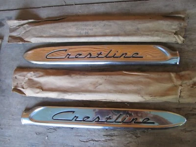 Ford Crestline 1953 sedán Club cupé vagón guardabarros adorno molduras par Foto 1 de 4