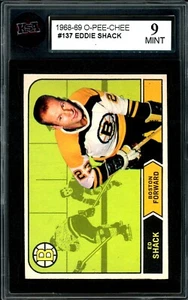 1968-69 OPC O PEE CHEE NHL HOCKEY #137 Eddie Shack HOF KSA 9 MINT BOSTON BRUINS - Picture 1 of 2